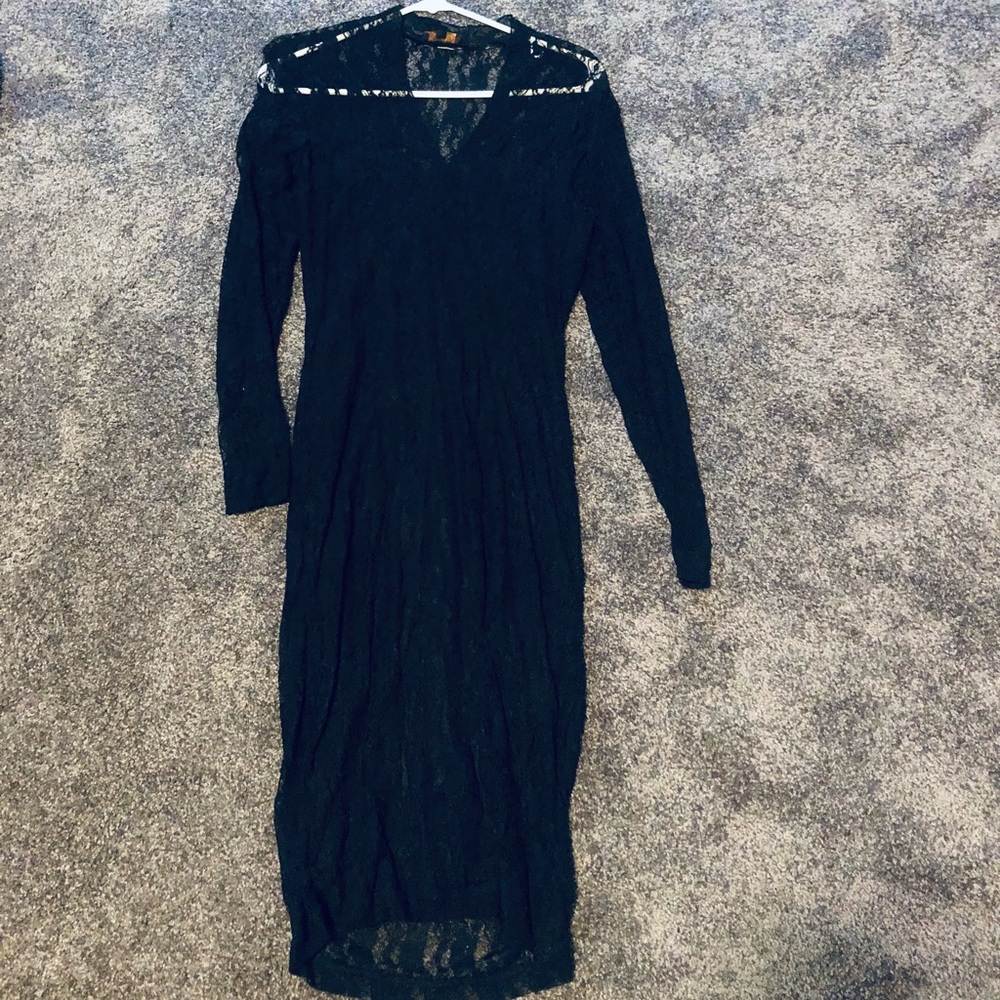 Black lace dress